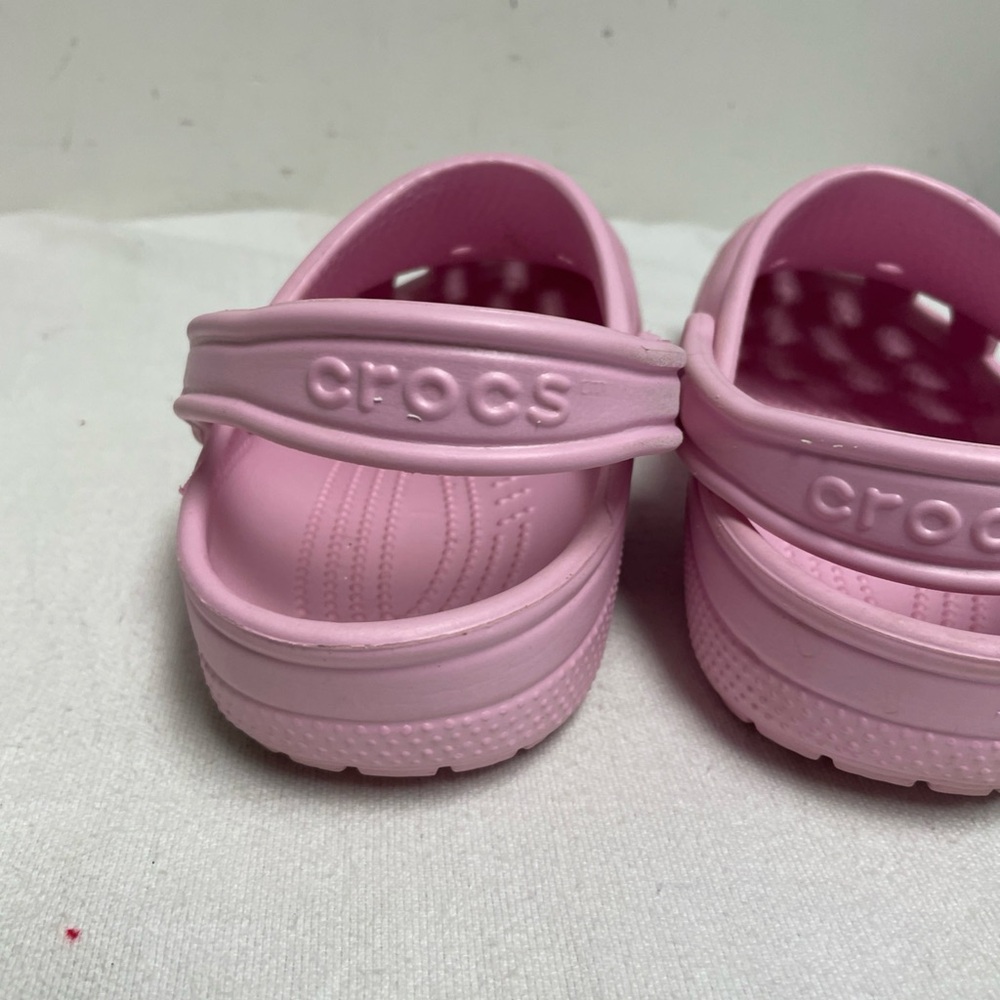 Crocs Pretty Pink M7 W9 Clogs Shoes Sandals - Picture 5 of 12